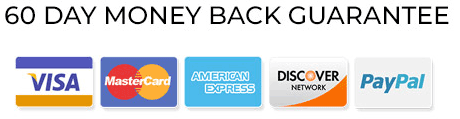 Visa, Mastercard, American Express, Discover, PayPal
