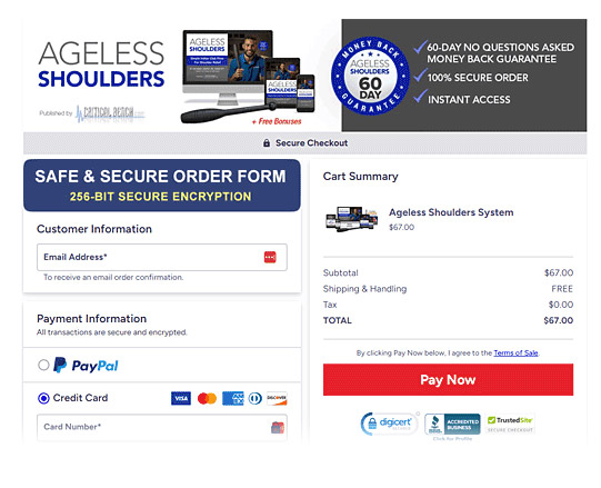 Secure order form